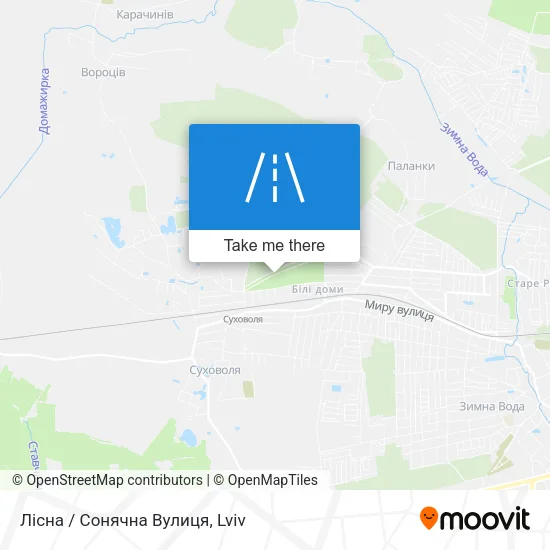 Карта Лісна / Сонячна Вулиця