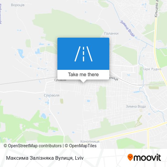Максима Залізняка Вулиця map