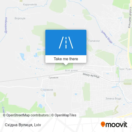 Карта Східна Вулиця
