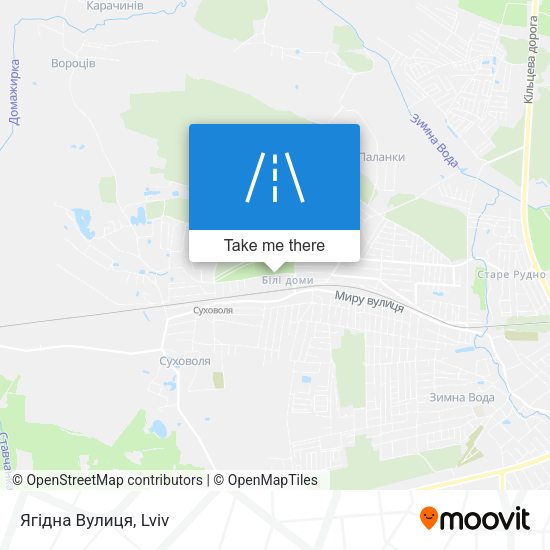 Ягідна Вулиця map