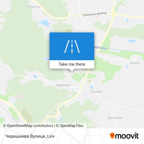 Карта Черешнева Вулиця
