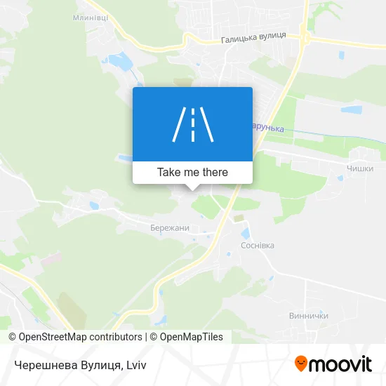 Карта Черешнева Вулиця