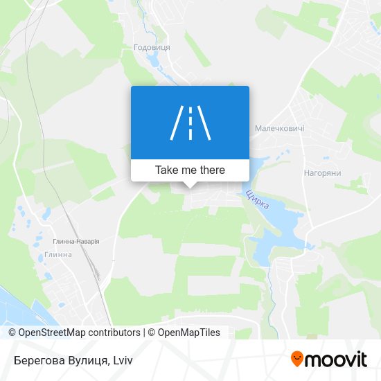 Карта Берегова Вулиця