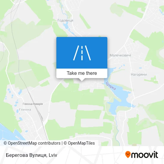 Карта Берегова Вулиця