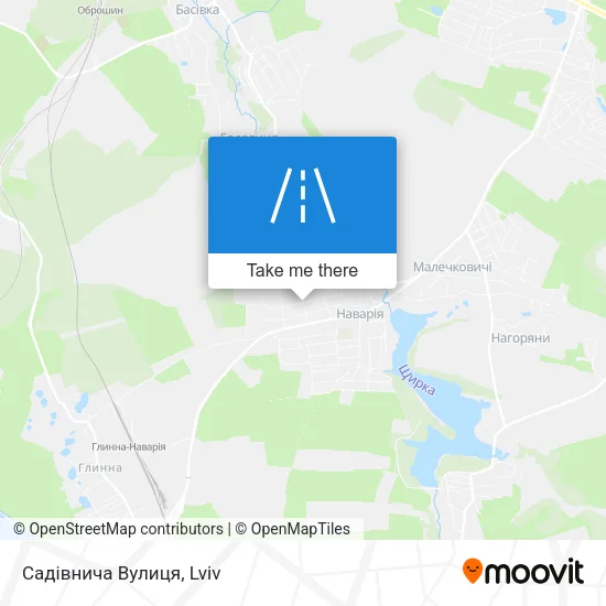 Карта Садівнича Вулиця