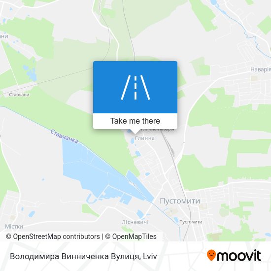 Володимира Винниченка Вулиця map