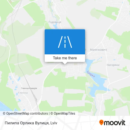 Карта Пилипа Орлика Вулиця
