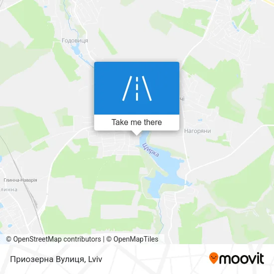 Карта Приозерна Вулиця