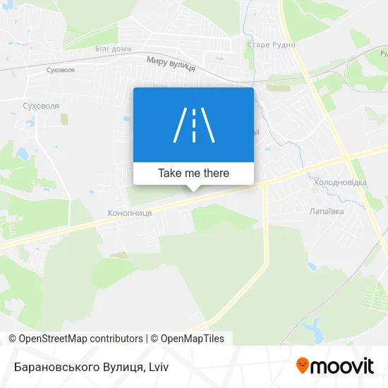 Карта Барановського Вулиця