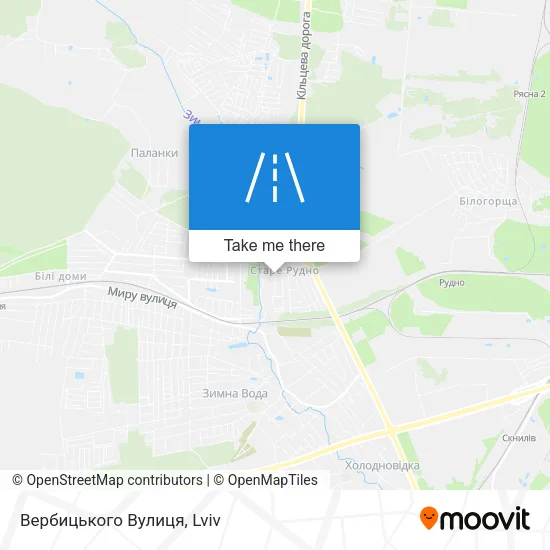 Карта Вербицького Вулиця