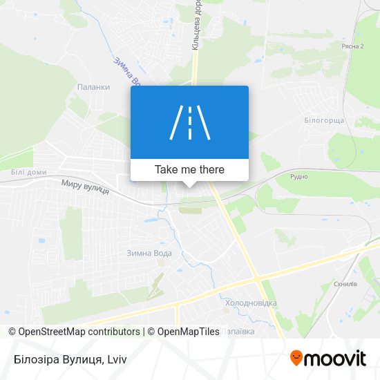 Білозіра Вулиця map