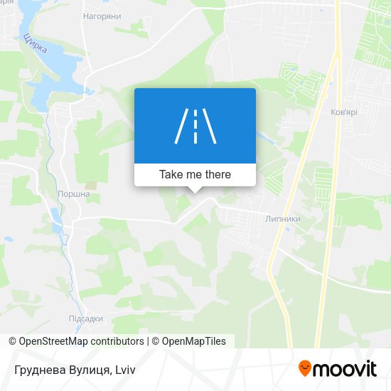 Карта Груднева Вулиця