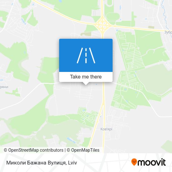 Миколи Бажана Вулиця map