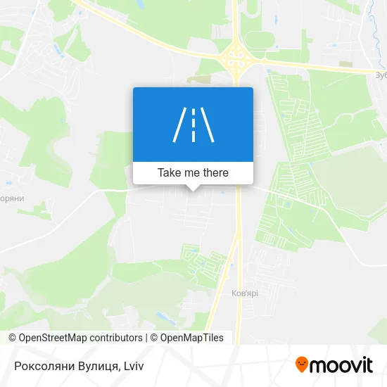 Карта Роксоляни Вулиця