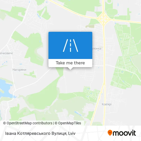 Карта Івана Котляревського Вулиця