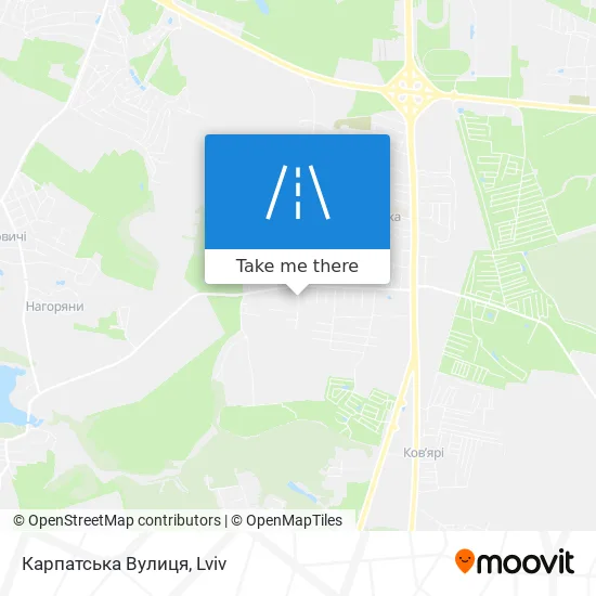 Карта Карпатська Вулиця