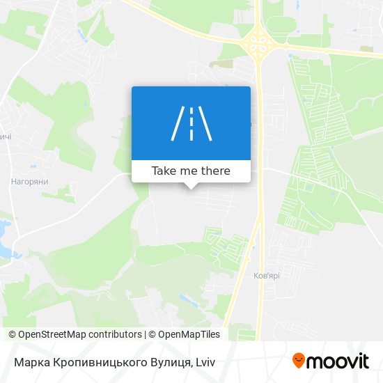 Карта Марка Кропивницького Вулиця