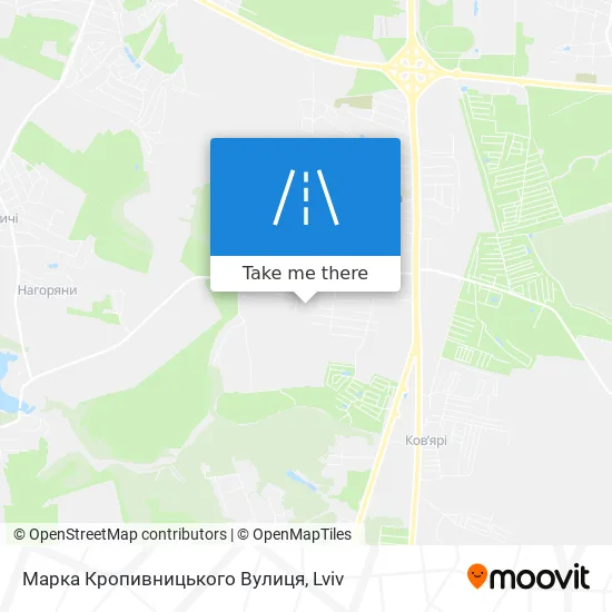 Карта Марка Кропивницького Вулиця