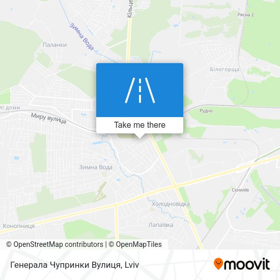 Генерала Чупринки Вулиця map