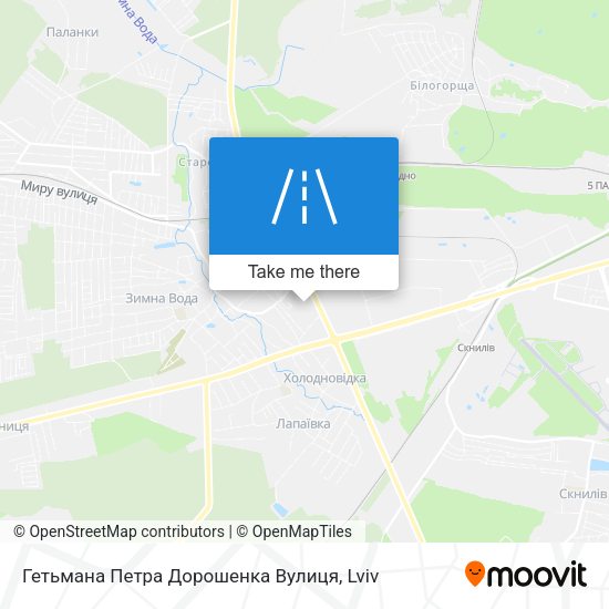 Гетьмана Петра Дорошенка Вулиця map