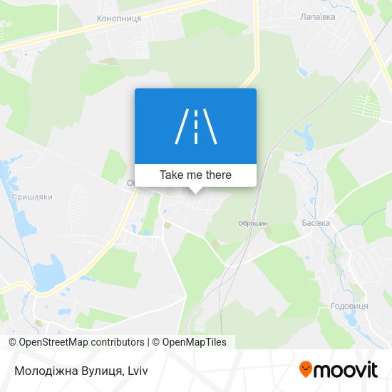 Молодіжна Вулиця map