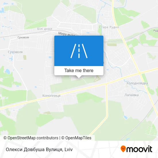 Карта Олекси Довбуша Вулиця