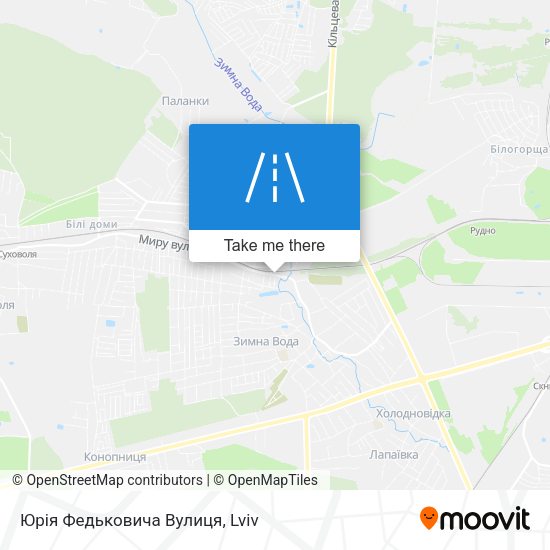Юрія Федьковича Вулиця map