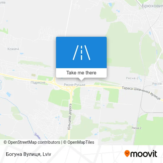 Карта Богуна Вулиця