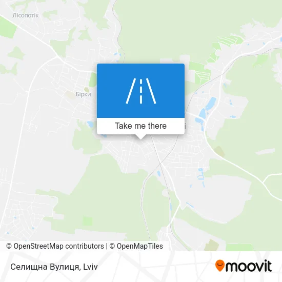 Карта Селищна Вулиця