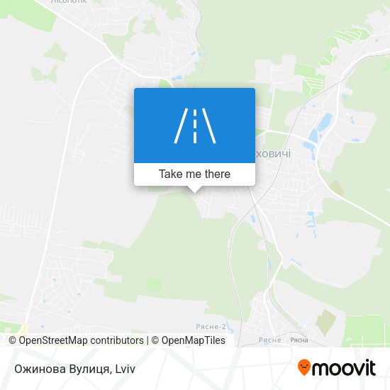 Ожинова Вулиця map