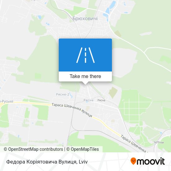 Федора Коріятовича Вулиця map