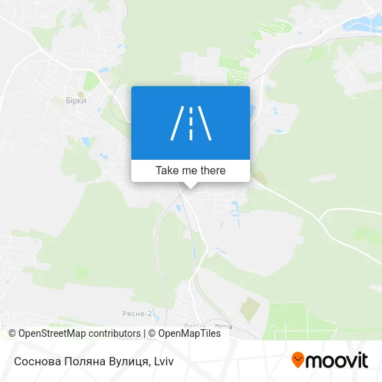 Карта Соснова Поляна Вулиця