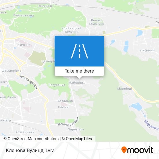 Кленова Вулиця map