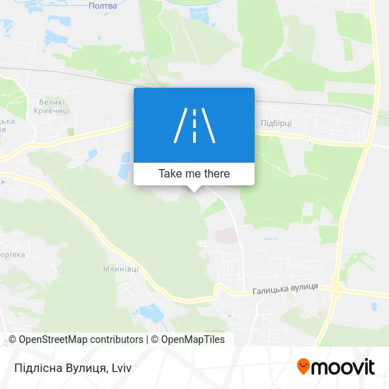Карта Підлісна Вулиця