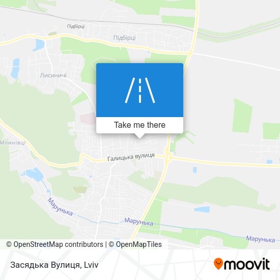 Засядька Вулиця map