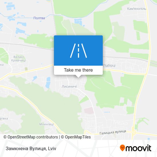 Замкнена Вулиця map