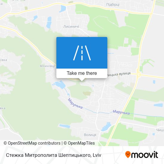 Стежка Митрополита Шептицького map