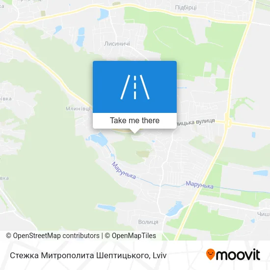 Карта Стежка Митрополита Шептицького