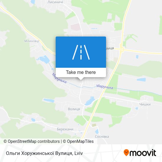 Ольги Хоружинської Вулиця map