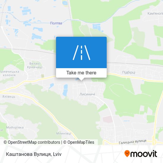 Каштанова Вулиця map