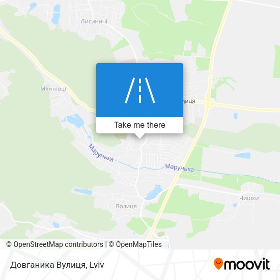 Довганика Вулиця map