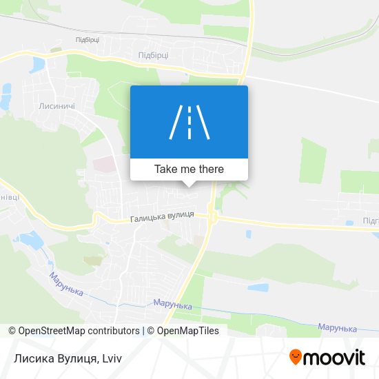 Лисика Вулиця map