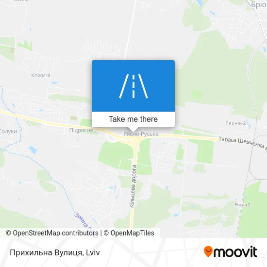 Карта Прихильна Вулиця