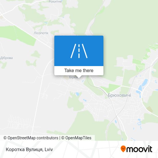 Коротка Вулиця map