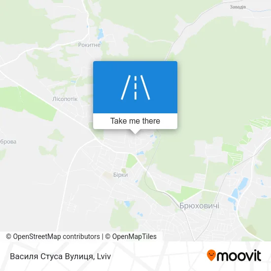 Карта Василя Стуса Вулиця