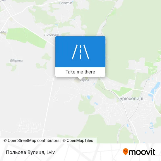 Карта Польова Вулиця