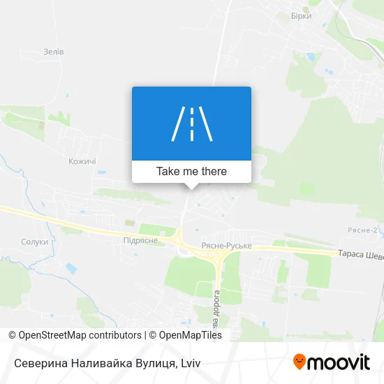 Карта Северина Наливайка Вулиця