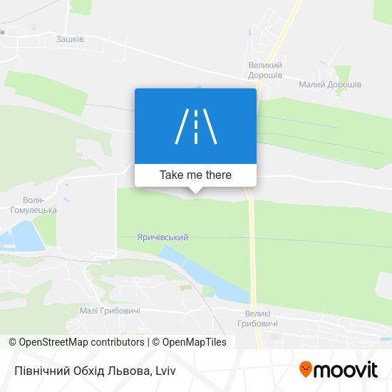 Північний Обхід Львова map