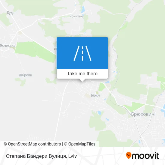 Карта Степана Бандери Вулиця