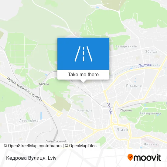 Карта Кедрова Вулиця